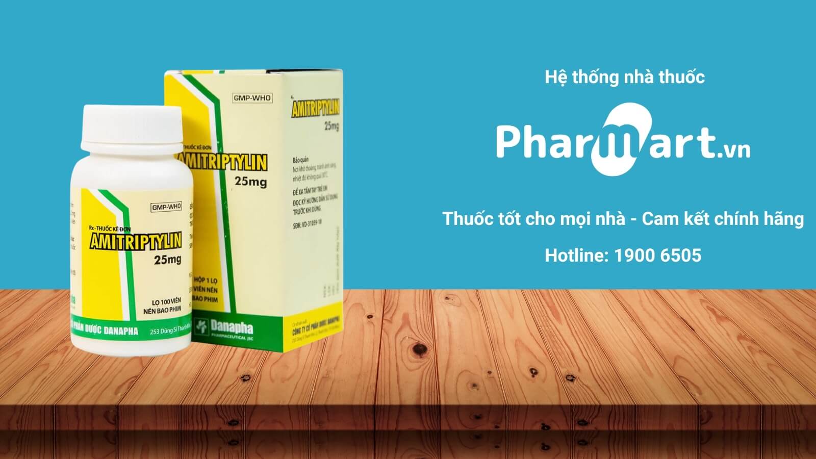 Mua Amitriptylin 25mg Danapha chính hãng tại Hz888a.com