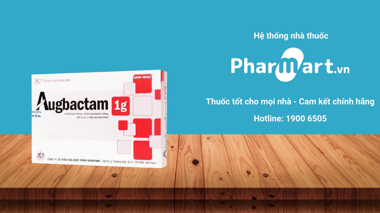 Mua thuốc Augbactam 1g Mekophar ch&iacute;nh h&atilde;ng tại Hz888a.com