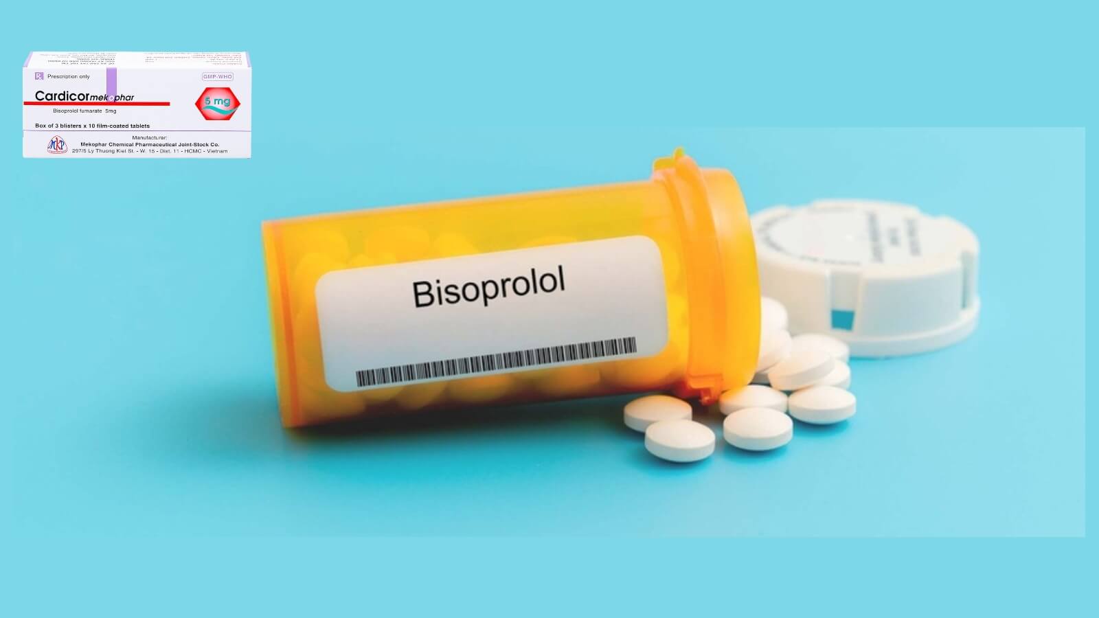 Th&agrave;nh phần Bisoprolol  c&oacute; trong Thuốc Cardicor 5mg