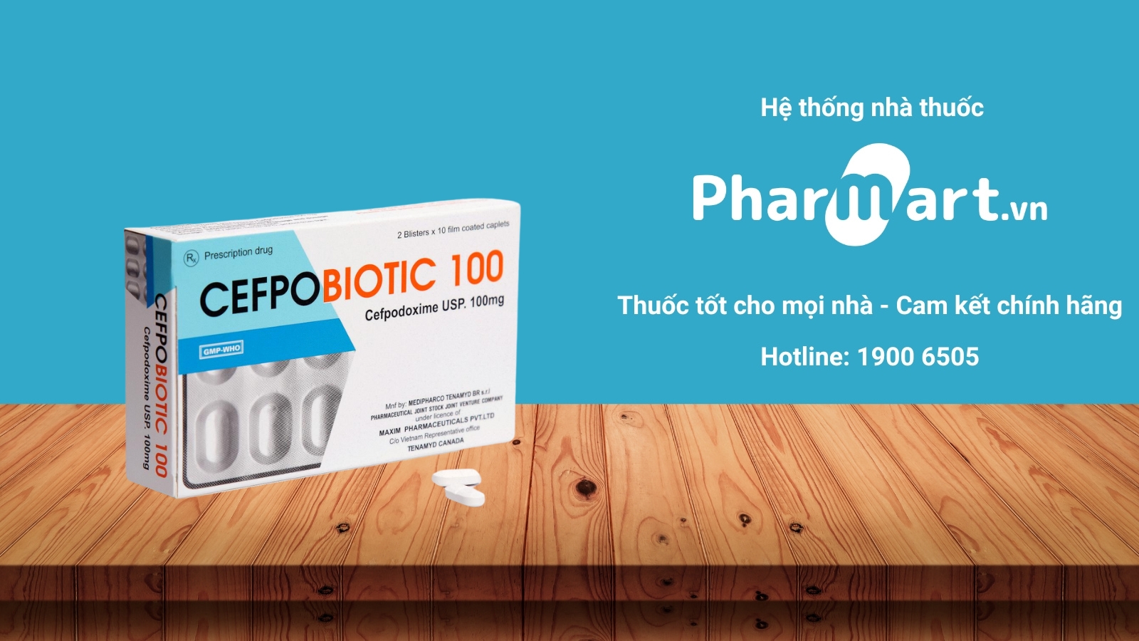 Mua ngay thuốc Cefpobiotic 100mg ch&iacute;nh h&atilde;ng tại Hz888a.com
