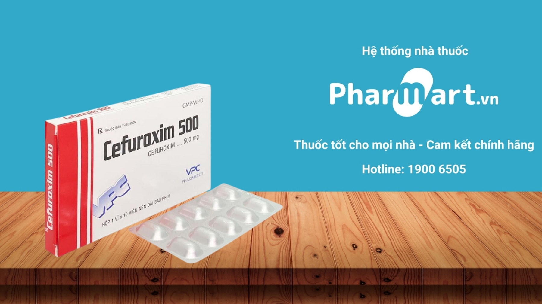 Mua ngay thuốc Cefuroxime 500 VPC ch&iacute;nh h&atilde;ng tại Hz888a.com