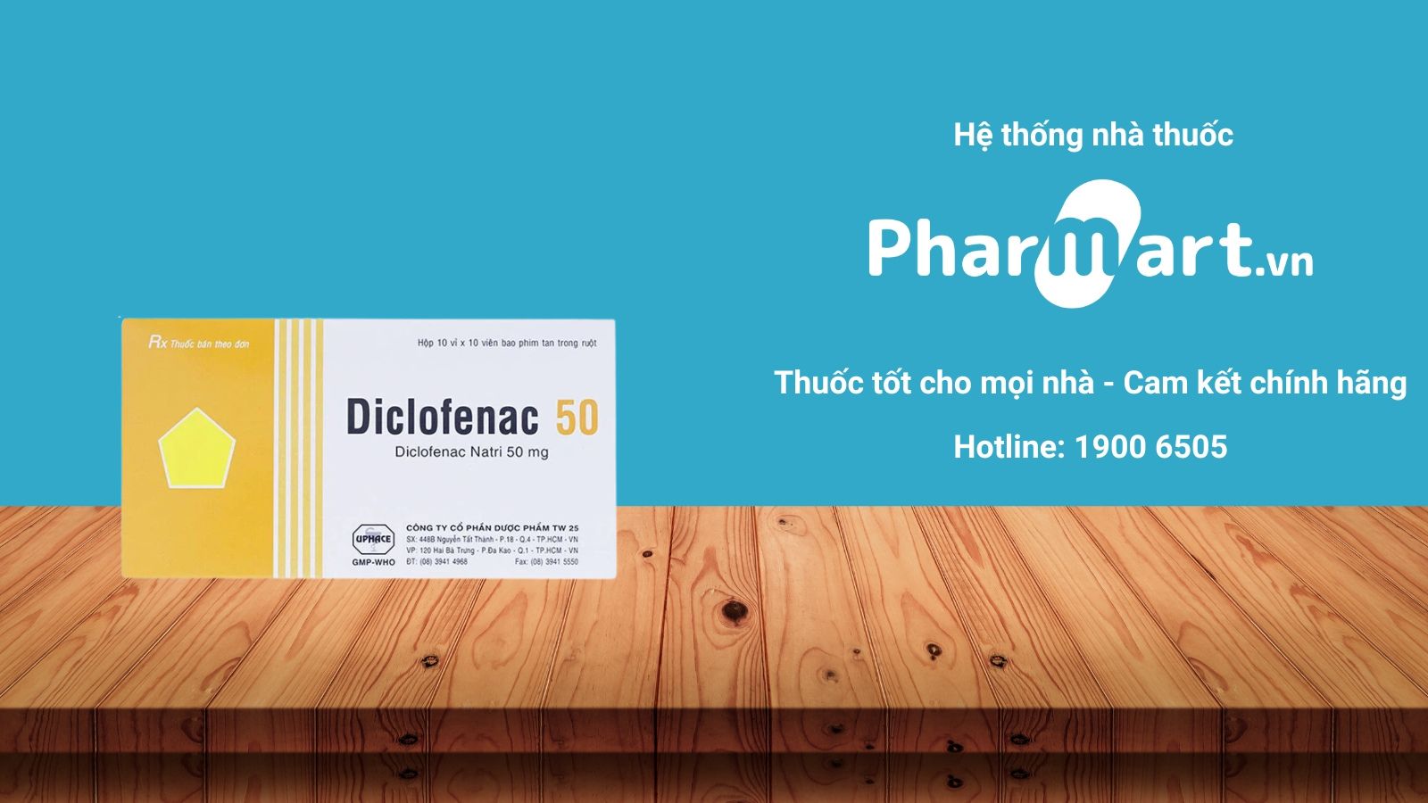 Mua ngay Diclofenac 50mg Uphace tại Hz888a.com