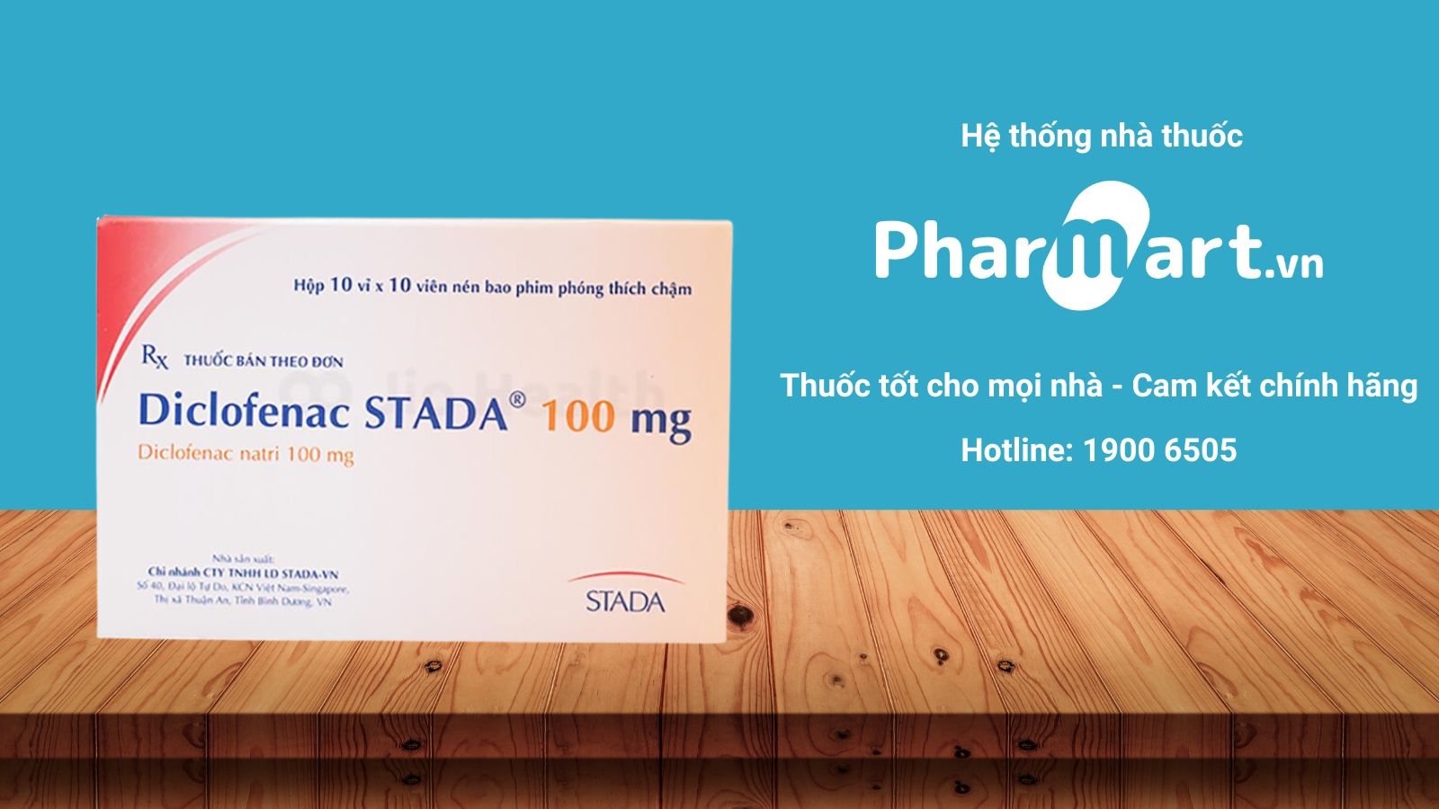 Mua ngay Diclofenac stada 100mg tại Hz888a.com