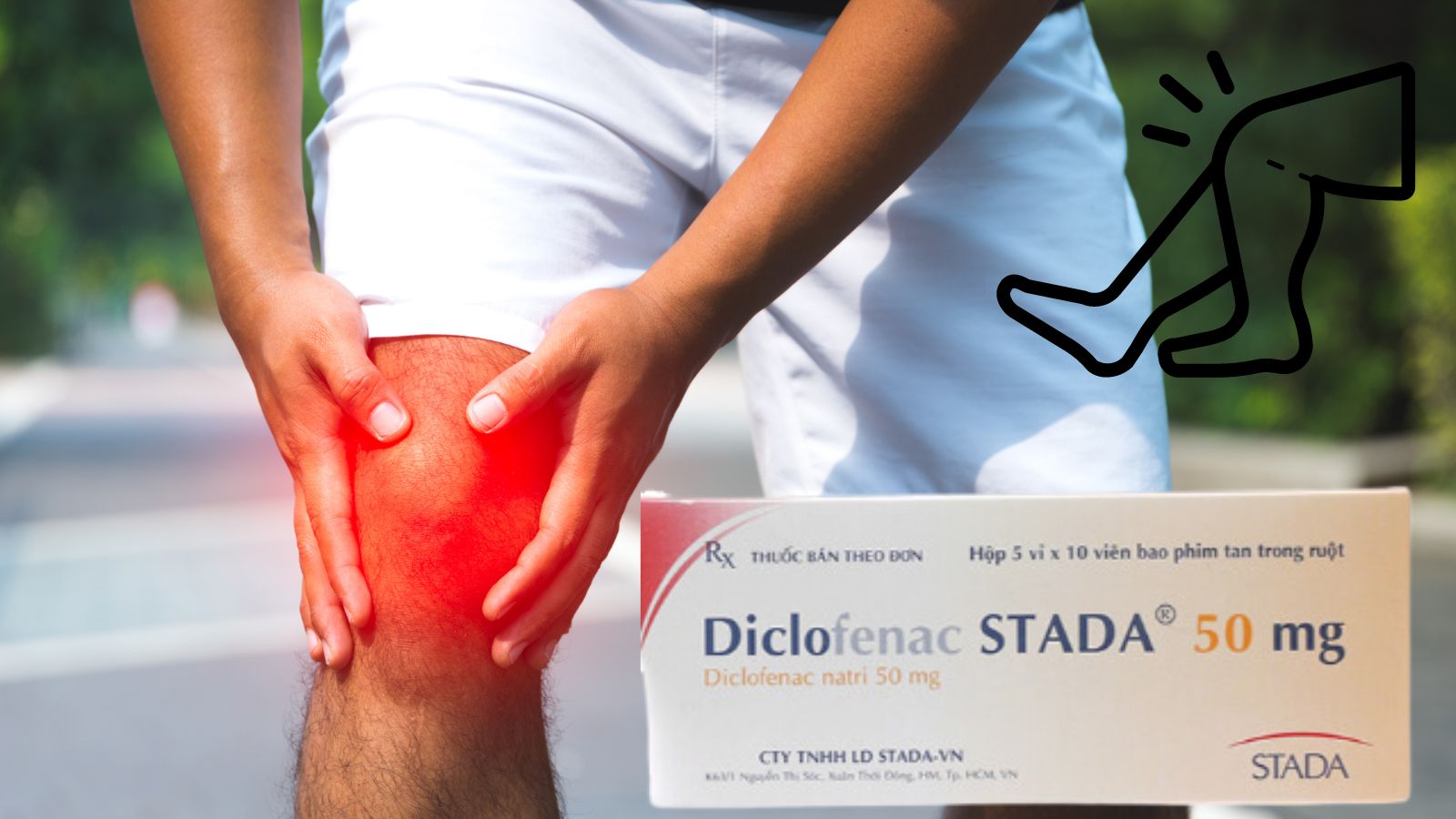 Diclofenac natri - th&agrave;nh phần ch&iacute;nh của Diclofenac stada 50mg