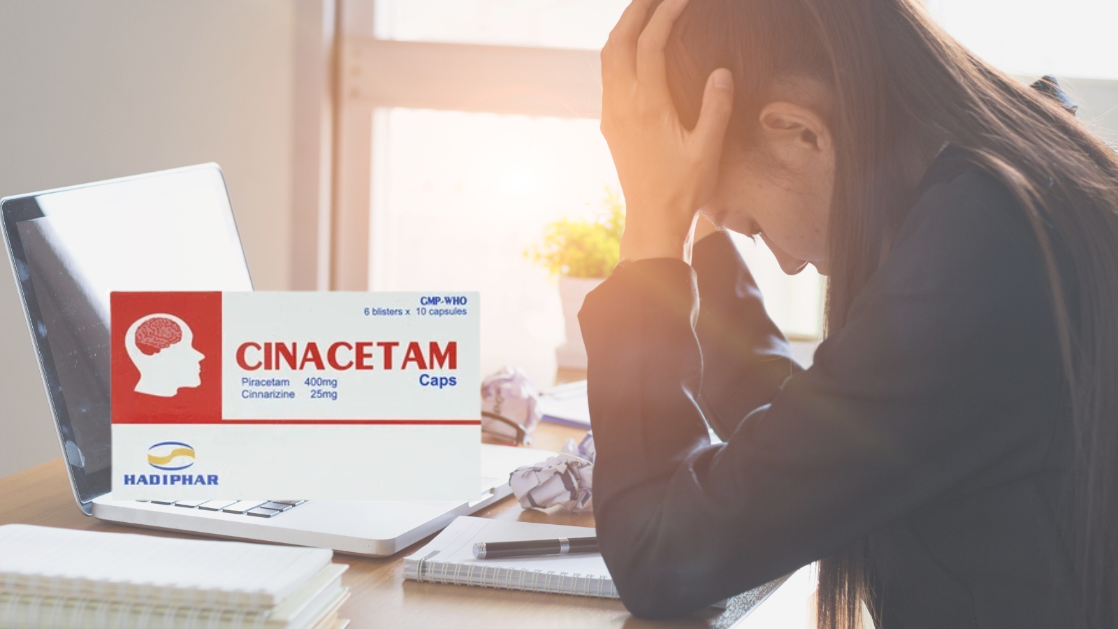 Sự kết hợp 2 hoạt chất Piracetam v&agrave; Cinnarizine gi&uacute;p giảm nhanh c&aacute;c triệu chứng sa s&uacute;t, ch&oacute;ng mặt đau đầu