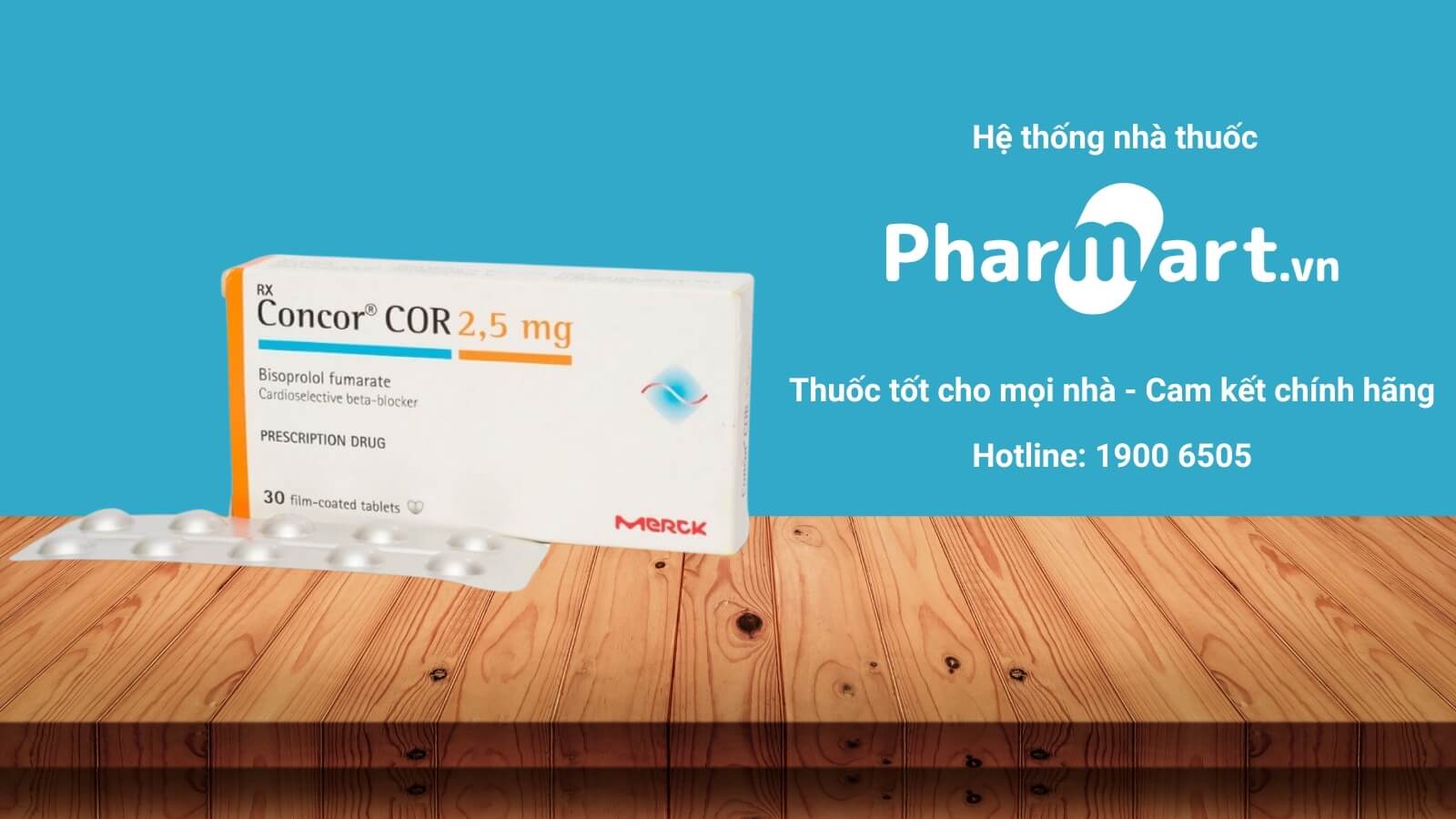 Mua ngay Thuốc Concor Cor 2,5mg tại Hz888a.com