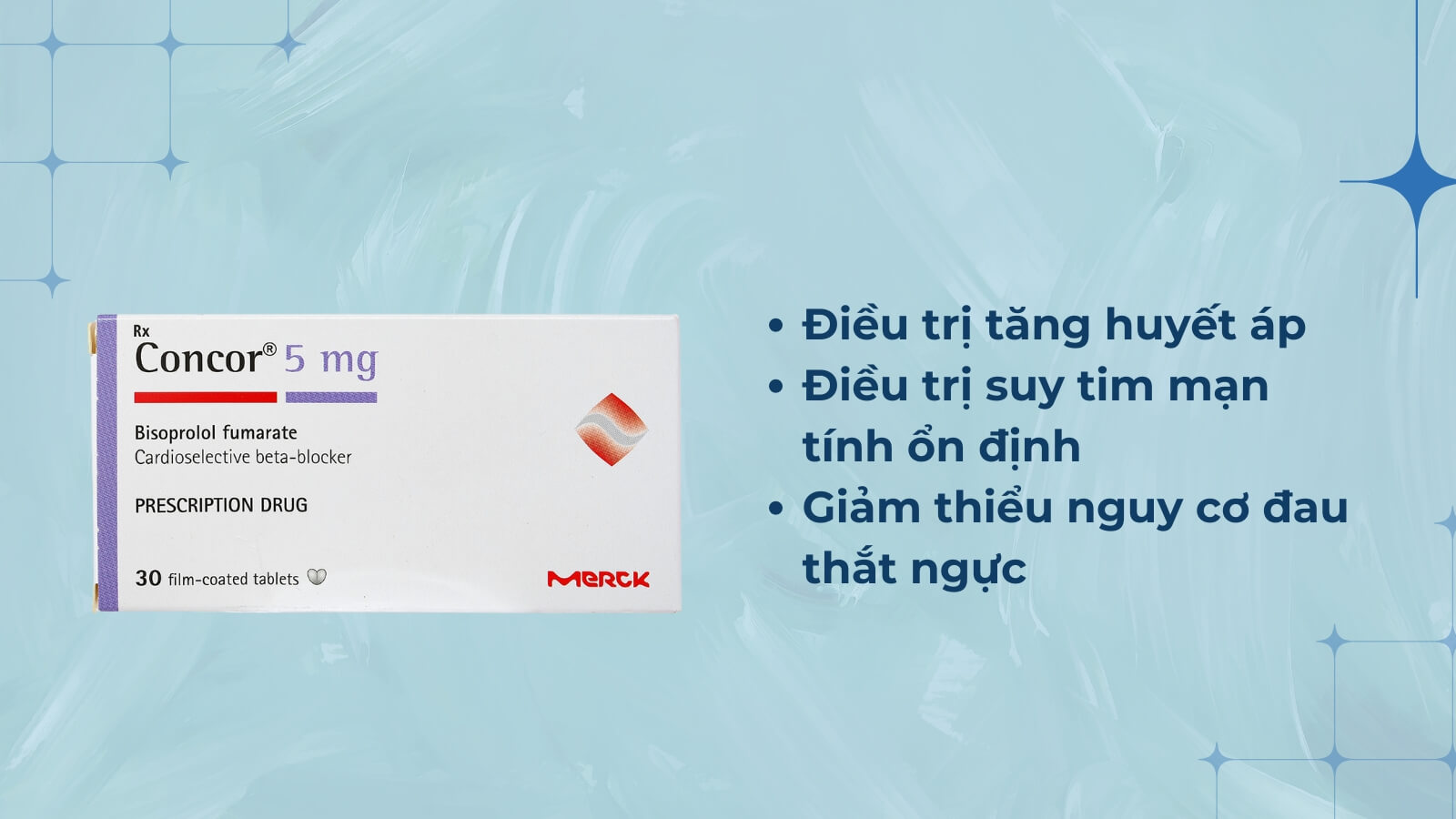 Concor l&agrave; thuốc chẹn beta giao cảm