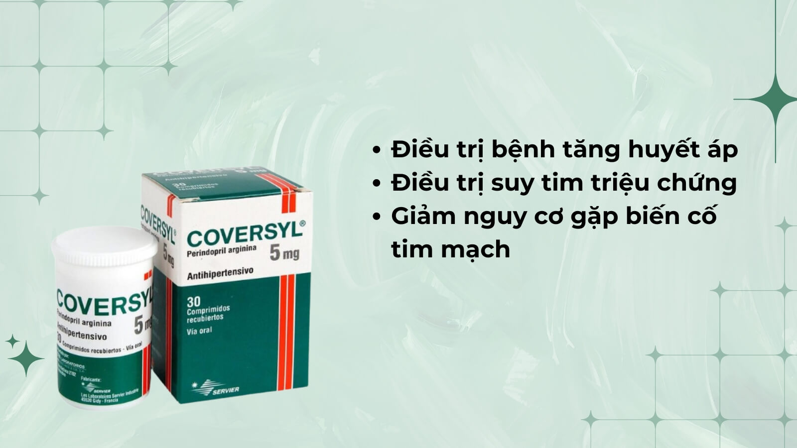  Coversyl gi&uacute;p đưa huyết &aacute;p về ngưỡng b&igrave;nh thường
