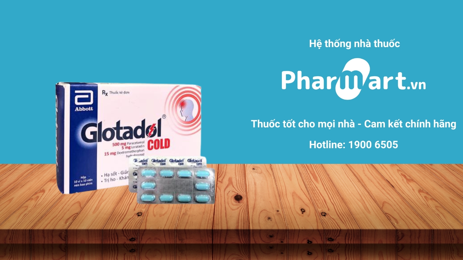 Mua ngay thuốc Glotadol Cold ch&iacute;nh h&atilde;ng tại Hz888a.com