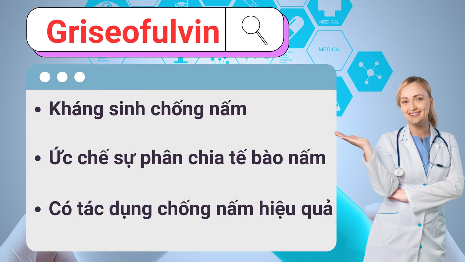 Griseofulvin c&oacute; t&aacute;c dụng chống nấm hiệu quả