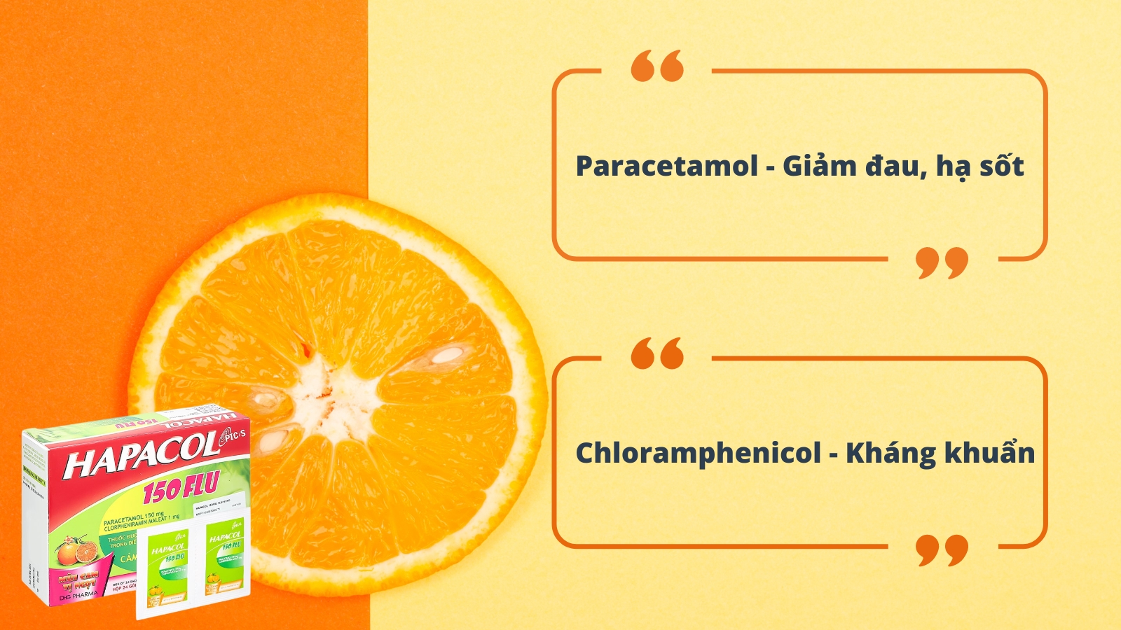 Thuốc được phối hợp từ hai th&agrave;nh phần ch&iacute;nh l&agrave; Paracetamol v&agrave; Chloramphenicol 