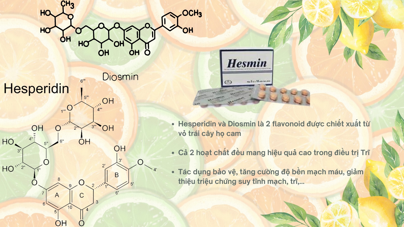 Th&agrave;nh phần Hesmin 500mg mang lại hiệu quả gấp đ&ocirc;i so với c&aacute;c thuốc hoạt chất tương tự