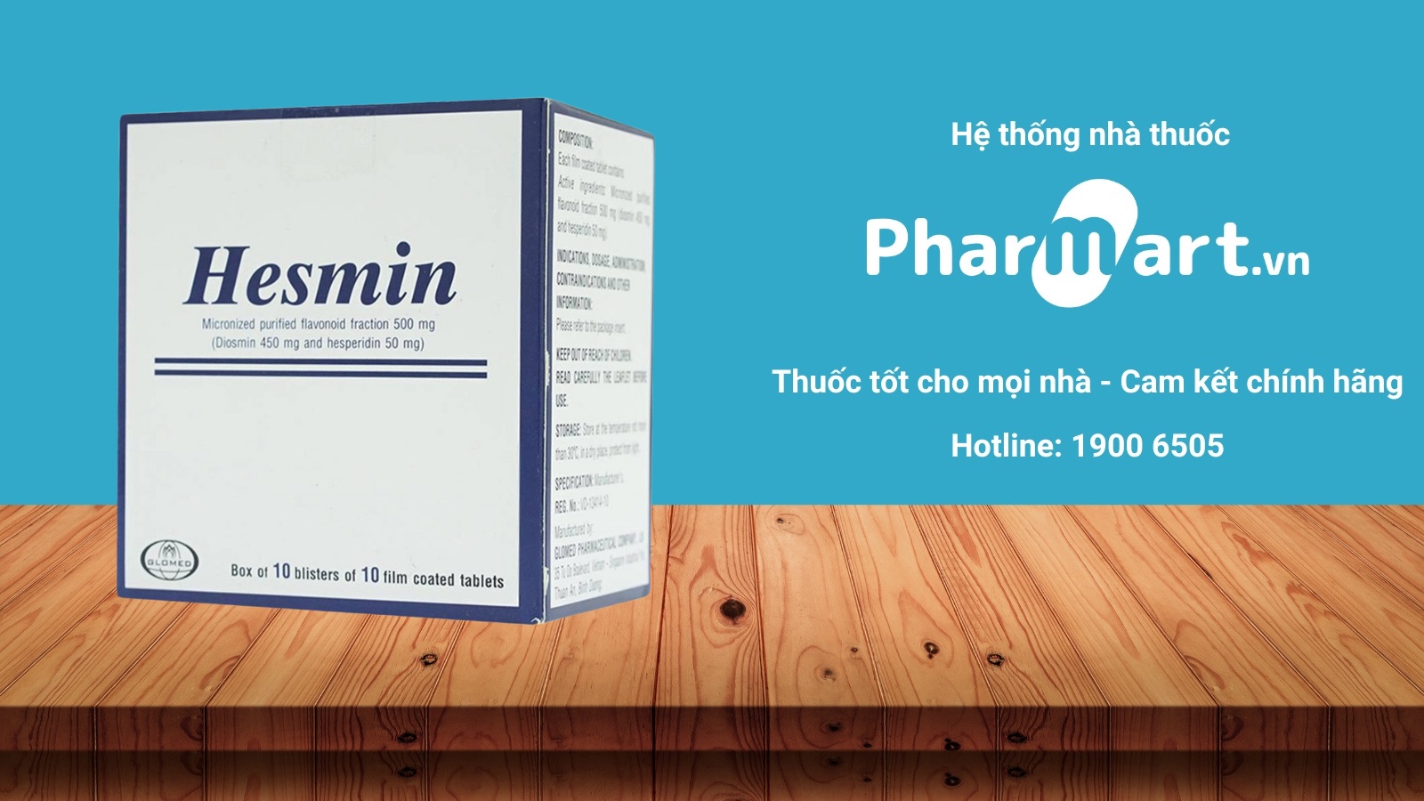 Hesmin 500mg Glomed đang được ph&acirc;n phối ch&iacute;nh h&atilde;ng tại Hz888a.com