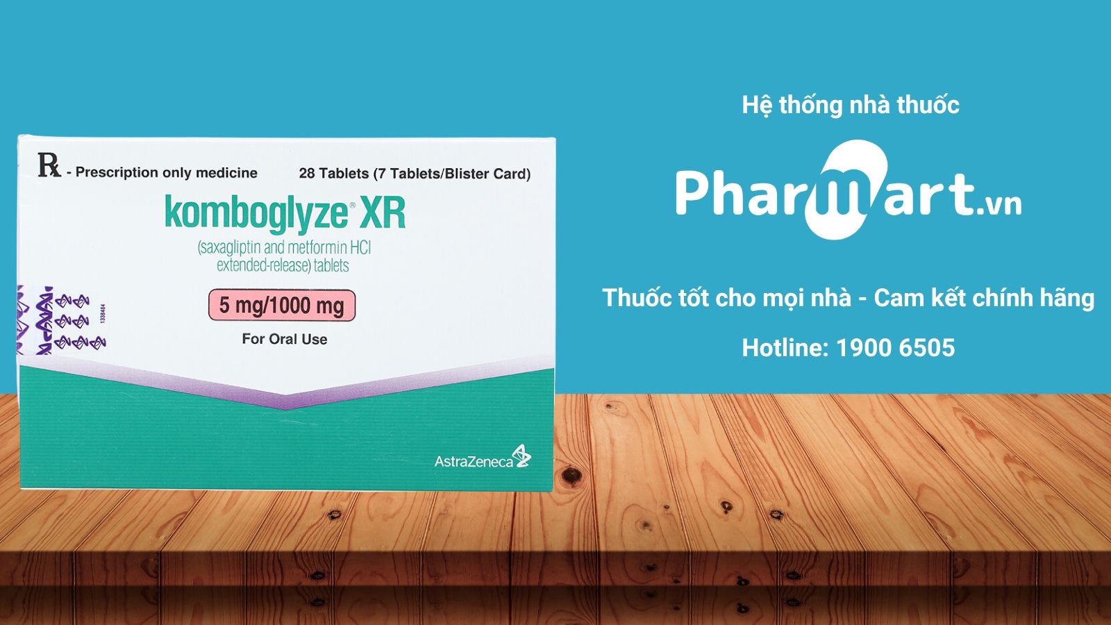 Mua ngay Komboglyze Xr 5mg/1000mg tại Hz888a.com