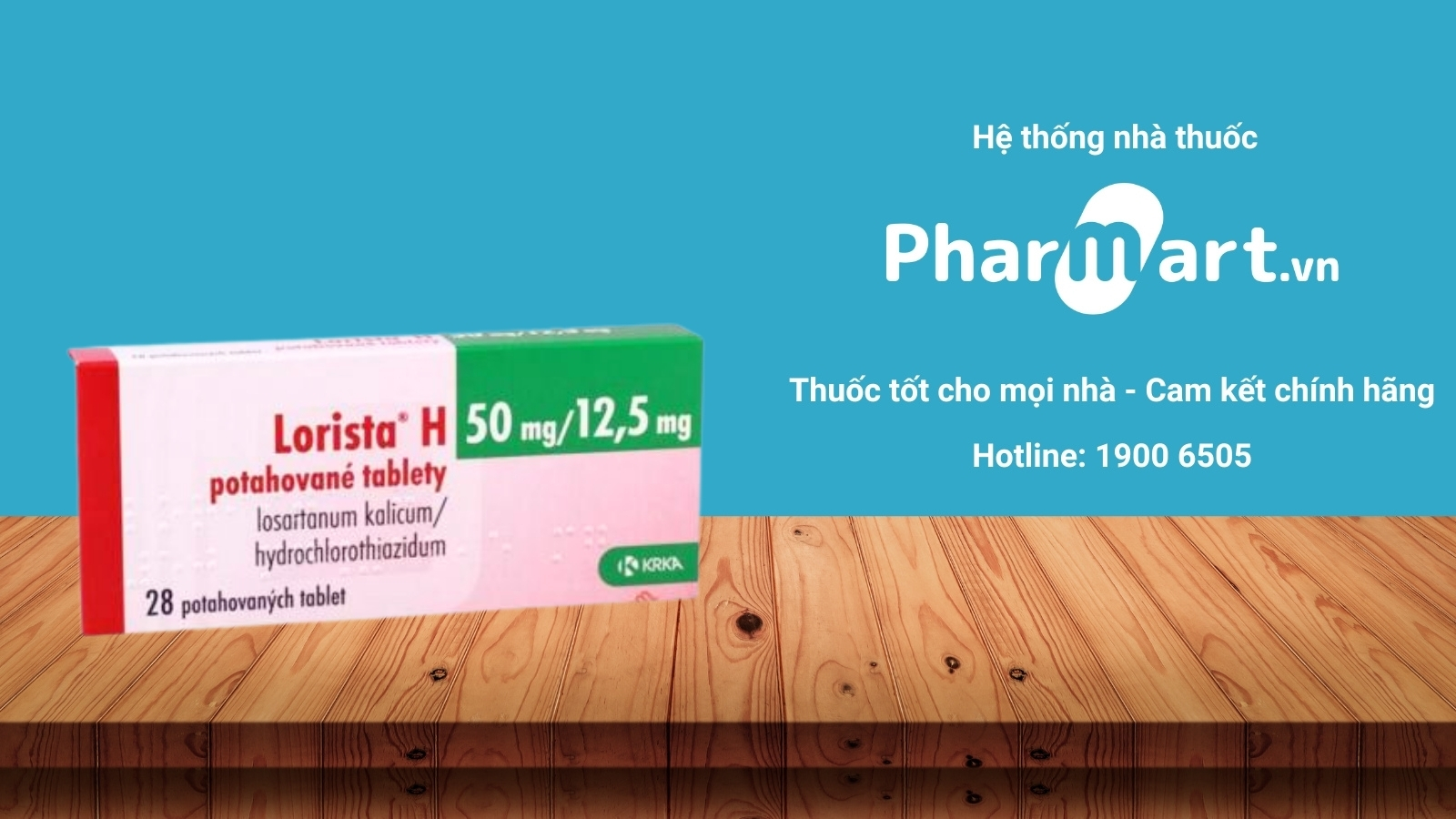 Mua ngay thuốc Lorista H 50/12,5mg ch&iacute;nh h&atilde;ng tại Hz888a.com