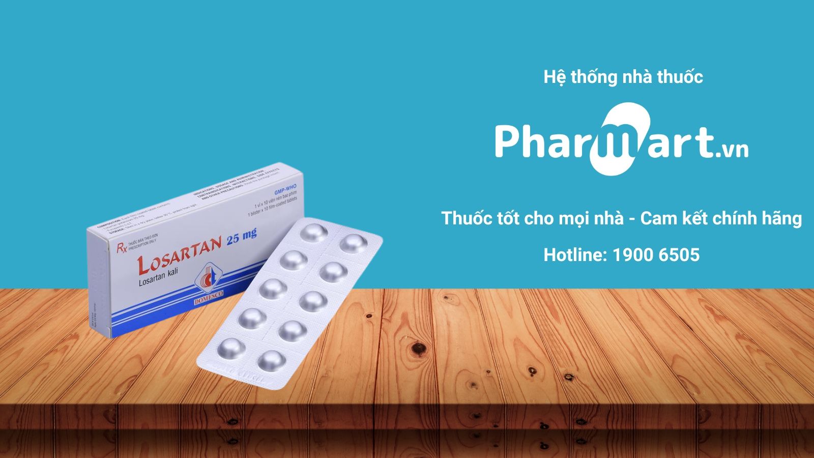 Mua ngay Losartan 25mg Domesco ch&iacute;nh h&atilde;ng tại Hz888a.com