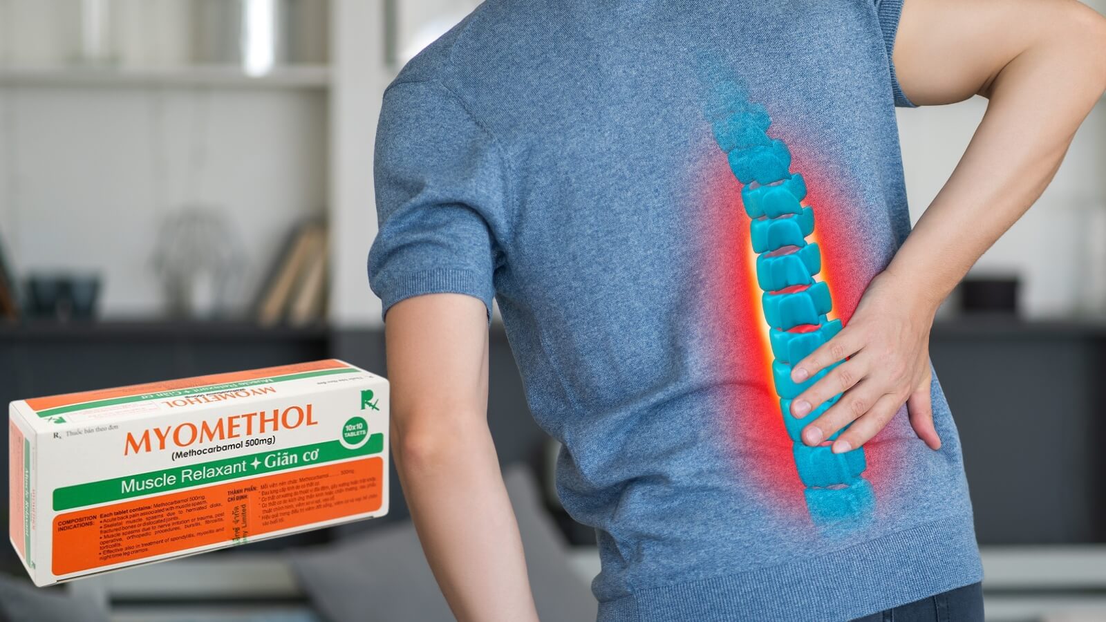 Methocarbamol c&oacute; t&aacute;c dụng gi&atilde;n cơ, giảm đau cơ