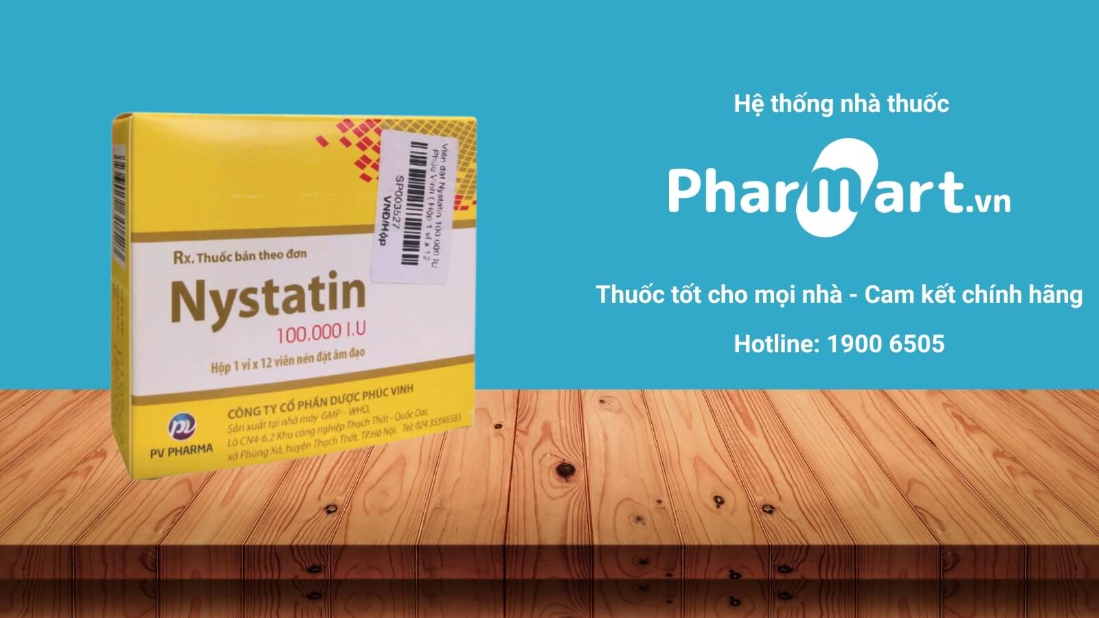 Mua thuốc đặt Nystatin 100.000IU chính hãng tại Hz888a.com