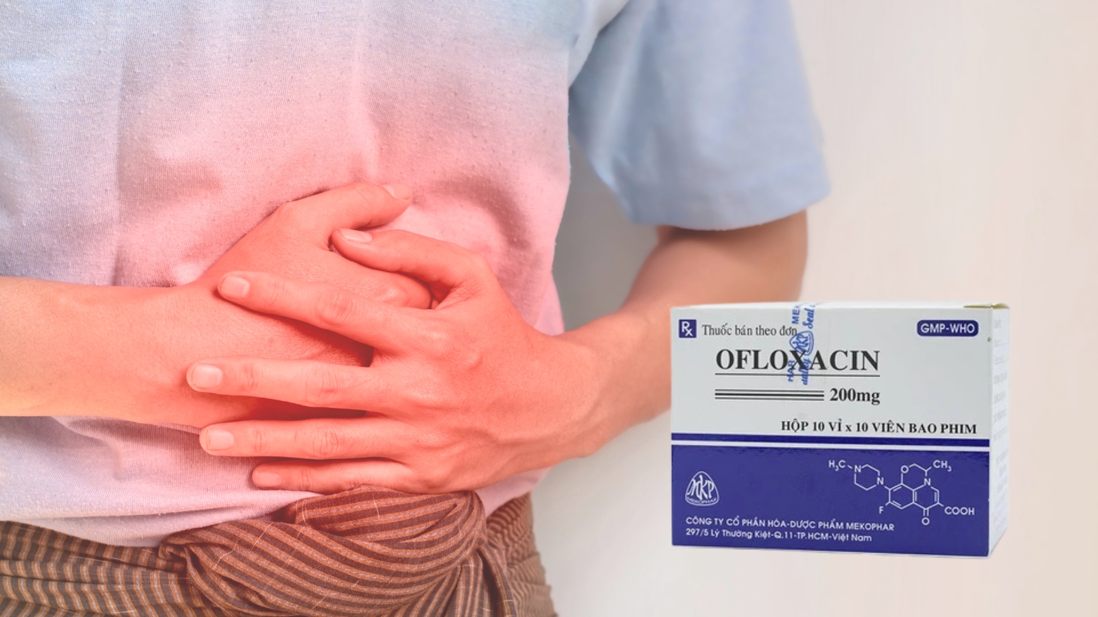 Ofloxacin gi&uacute;p giảm triệu chứng vi&ecirc;m đại tr&agrave;ng do nhiễm khuẩn một c&aacute;ch nhanh ch&oacute;ng