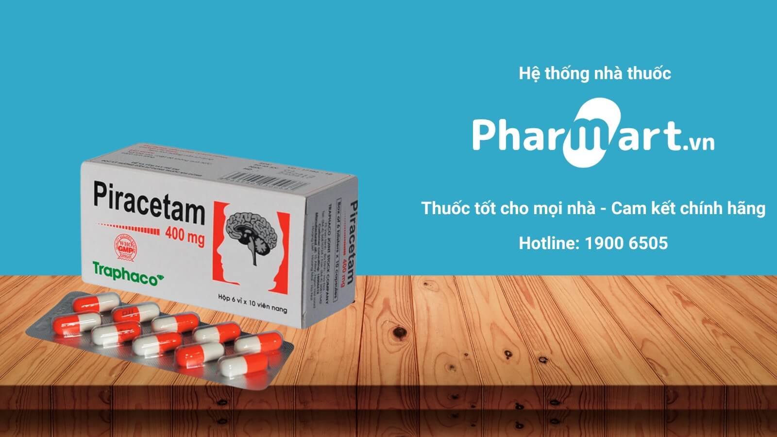 Mua Piracetam 400mg Traphaco chính hãng tại Hz888a.com