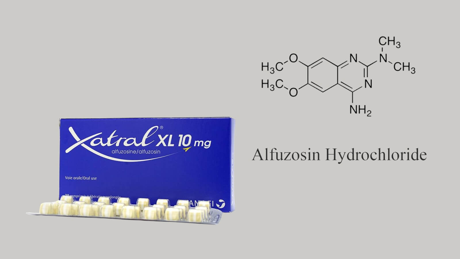 Thuốc Xatral XL 10mg chứa th&agrave;nh phần ch&iacute;nh Alfuzosin