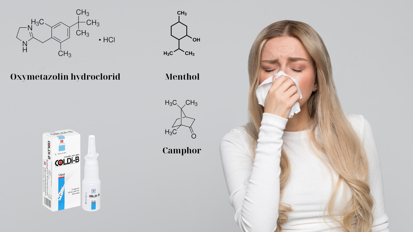 Thuốc Xịt Mũi Coldi-B gi&uacute;p l&agrave;m giảm c&aacute;c triệu chứng hắt hơi, sổ mũi