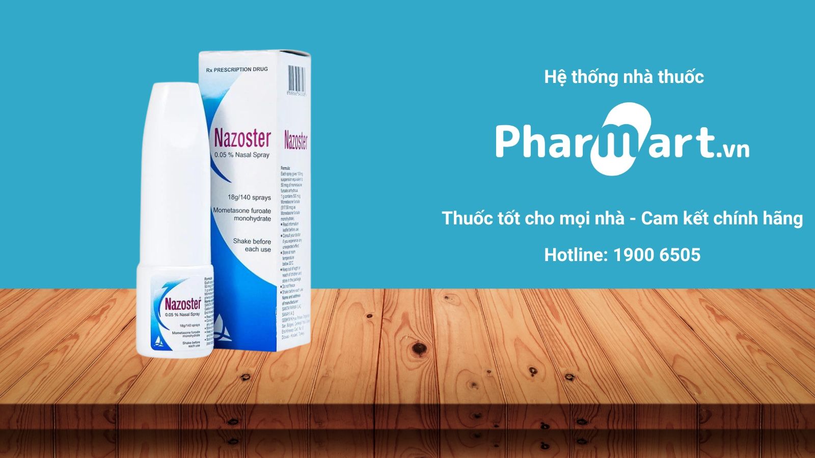 Mua ngay Thuốc xịt mũi Nazoster 0.05% chính hãng tại Hz888a.com