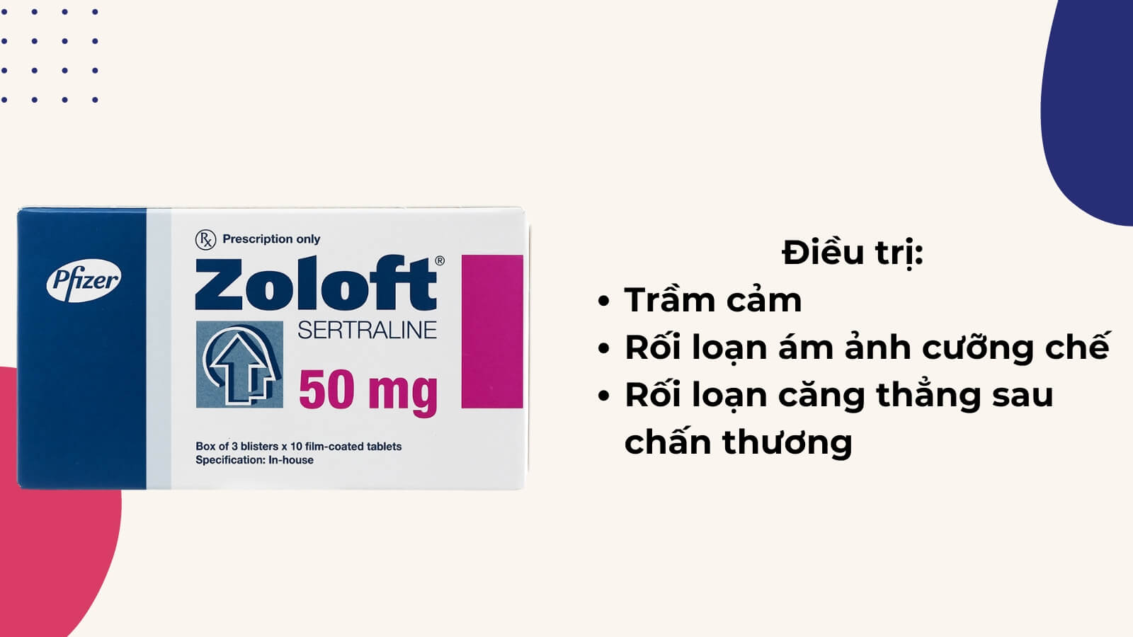 Sertraline l&agrave;m tăng l&agrave;m tăng nồng độ serotonin trong cơ thể