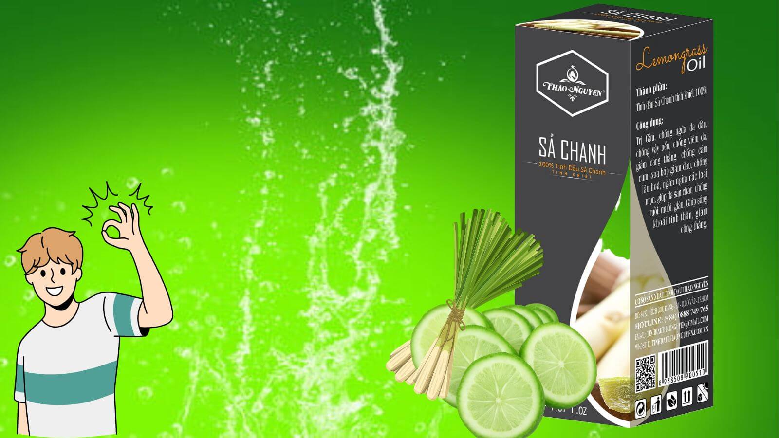 Tinh dầu sả chanh Thảo Nguy&ecirc;n ch&iacute;nh h&atilde;ng