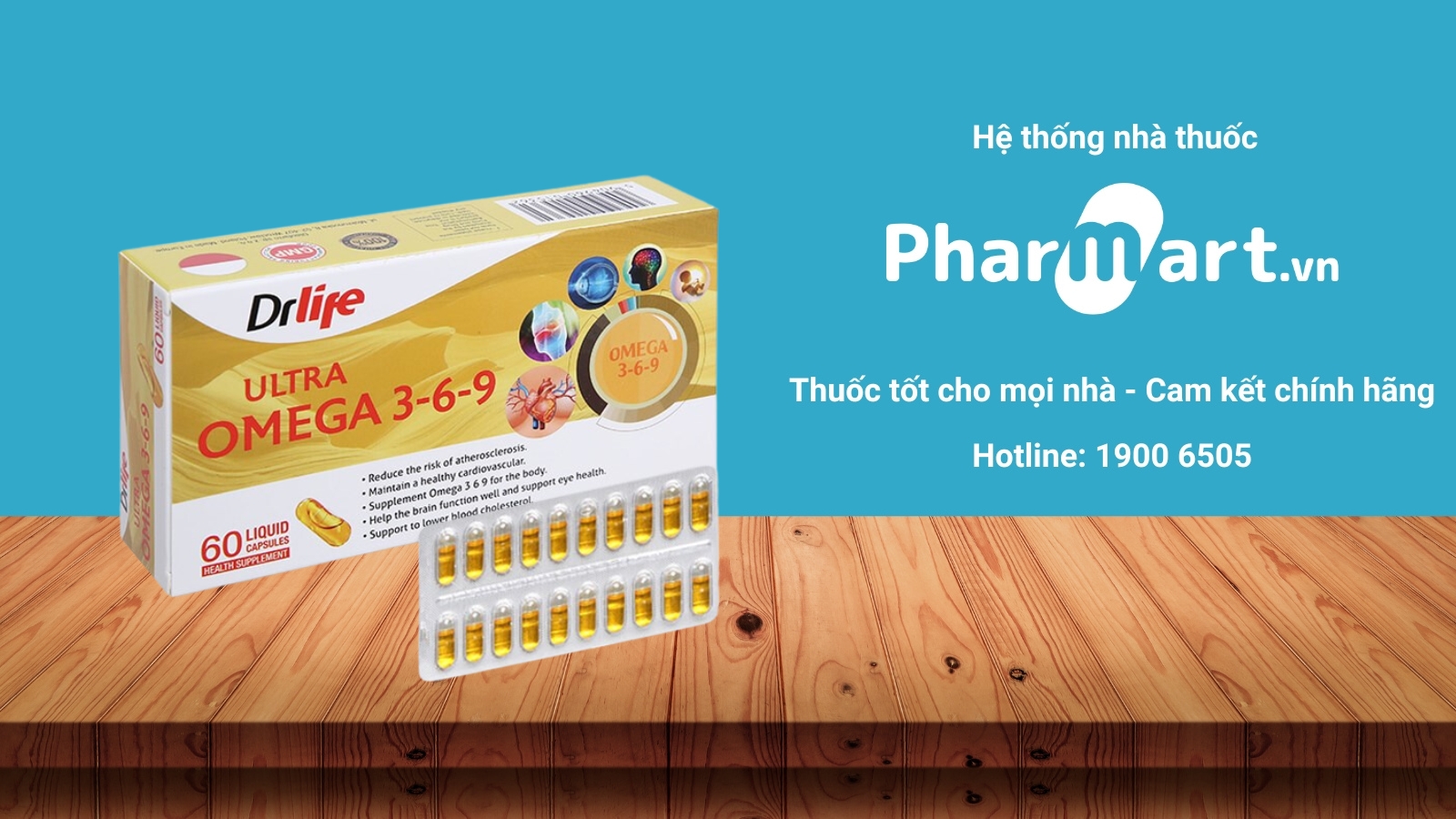 Mua viên uống DrLife Ultra Omega 3-6-9 chính hãng tại pharmart.vn