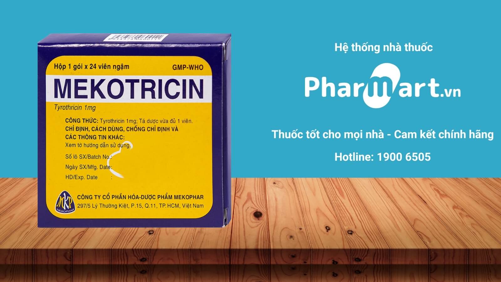 Mekotricin được sử dụng dưới dạng vi&ecirc;n ngậm