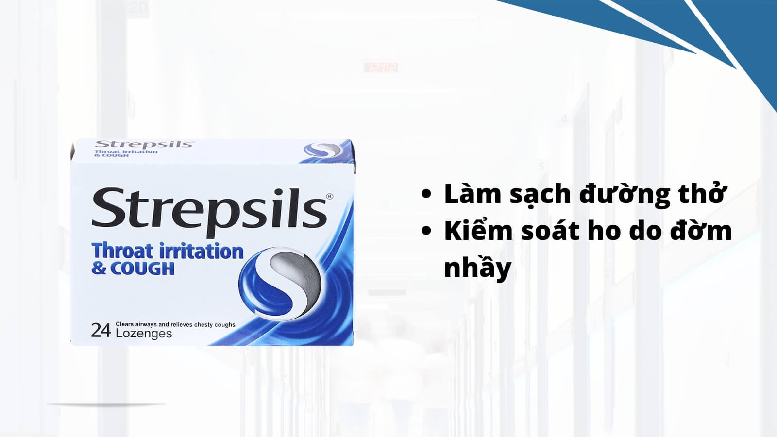  Strepsils Throat Irritation Cough gi&uacute;p loại bỏ đờm nhầy