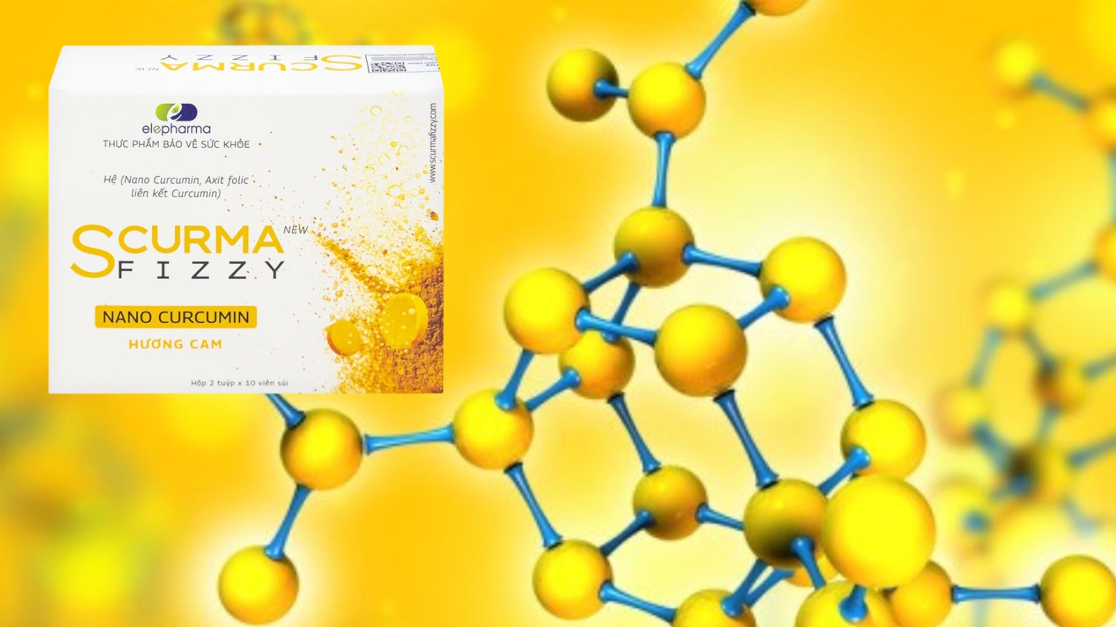 Nano Curcumin th&agrave;nh phần ch&iacute;nh trong vi&ecirc;n sủi ứng dụng c&ocirc;ng nghệ hướng đ&iacute;ch