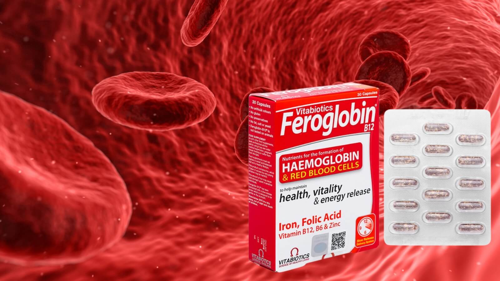 Viên uống bổ sắt Feroglobin giúp tăng khả năng tái tạo hồng cầu, nâng cao sức đề kháng