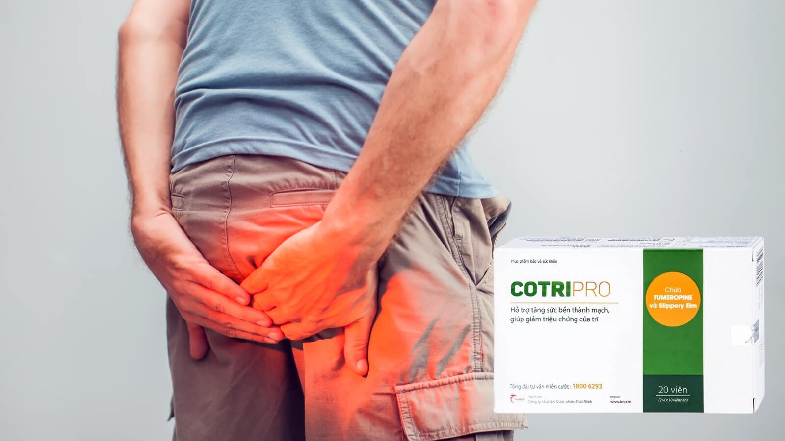 Vi&ecirc;n uống CotriPro hỗ trợ ngăn ngừa v&agrave; cải thiện c&aacute;c triệu chứng của bệnh trĩ