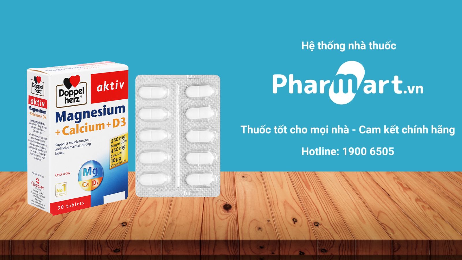 Mua ngay Doppelherz aktiv Magnesium + Calcium + D3 ch&iacute;nh h&atilde;ng tại Hz888a.com