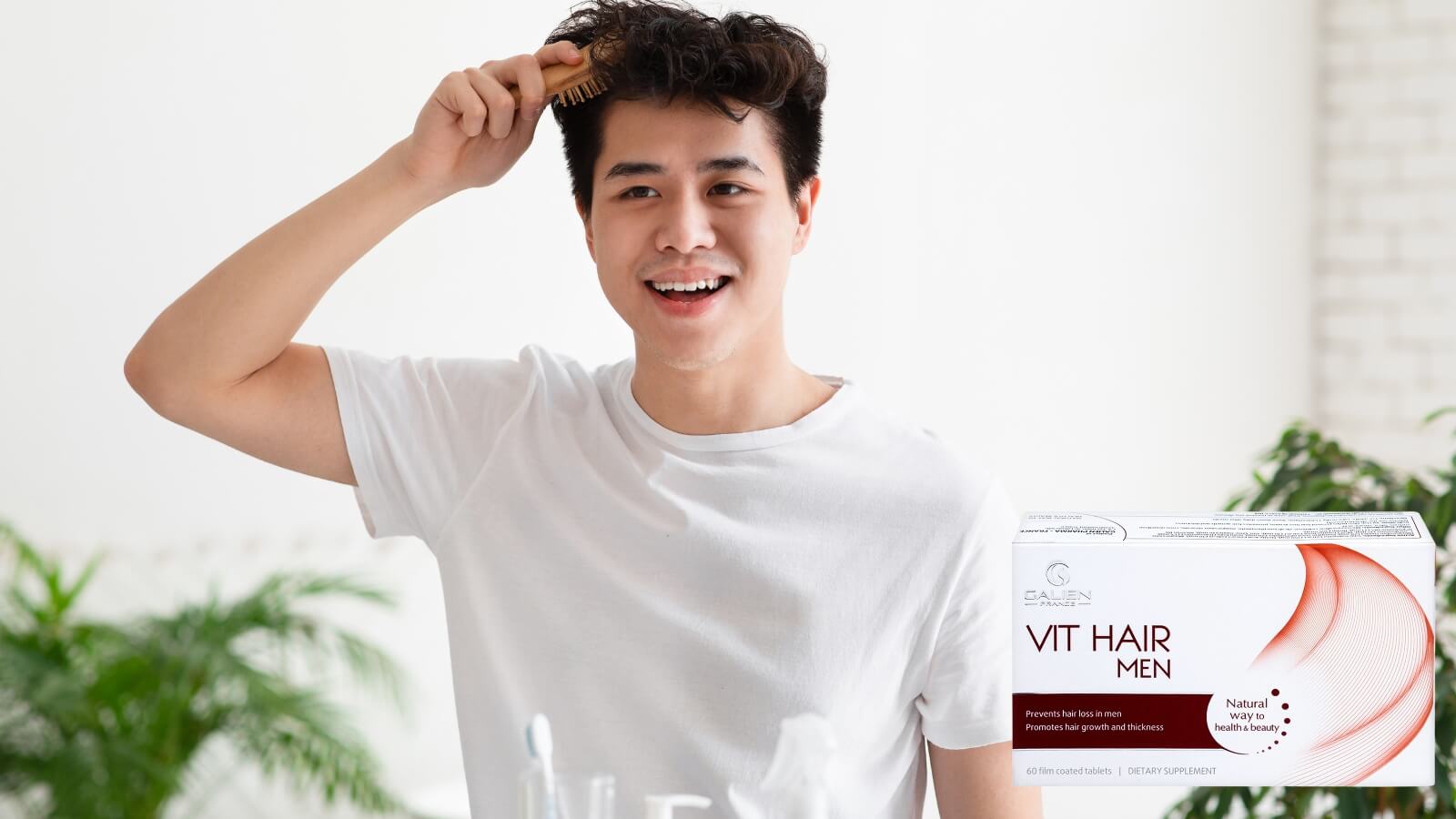 Vi&ecirc;n uống Vit Hair Men Galien gi&uacute;p ngăn ngừa g&atilde;y rụng v&agrave; k&iacute;ch th&iacute;ch mọc t&oacute;c ở nam giới