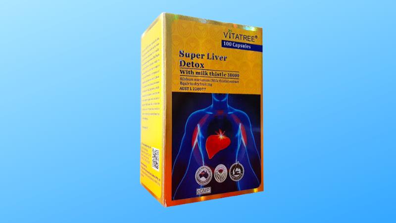 Bao b&igrave; sản phẩm Vitatree Super Liver Detox
