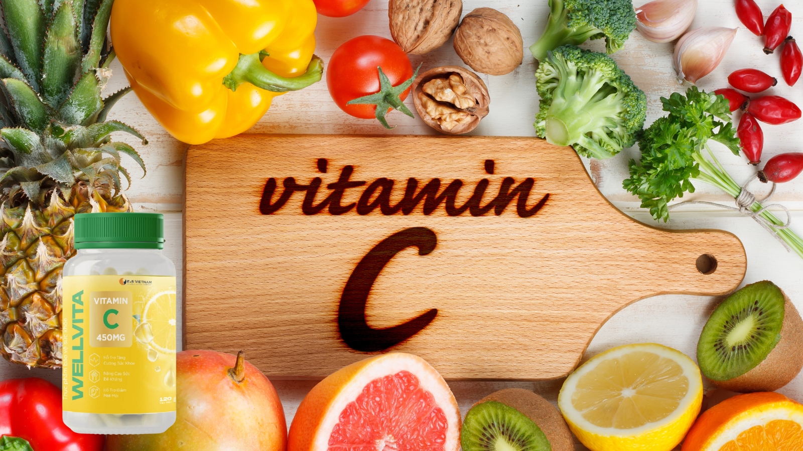 Vitamin C gi&uacute;p tăng cường hệ miễn dịch v&agrave; sức đề kh&aacute;ng cho cơ thể