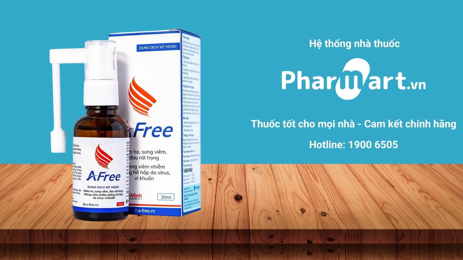 Xịt họng AFree hiện đang được b&aacute;n tại Nh&agrave; thuốc Hz888a.com