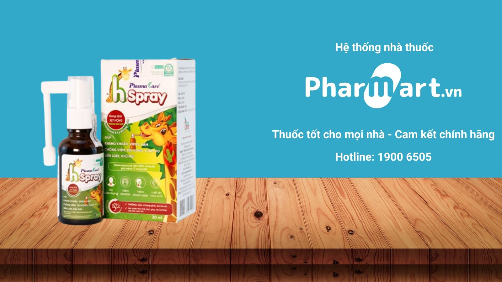 Mua ngay xịt họng PlasmaKare H-Spray ch&iacute;nh h&atilde;ng tại Hz888a.com