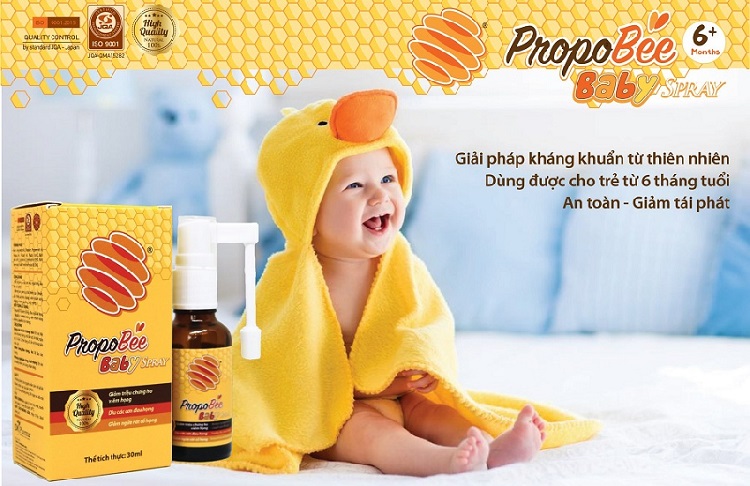 Xịt họng keo ong propobee baby an to&agrave;n với trẻ nhỏ